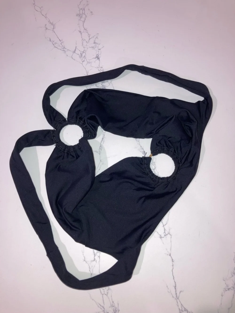 L*Space Julia Black Cutout Ring Bikini Top - size M - Picture 5 of 10